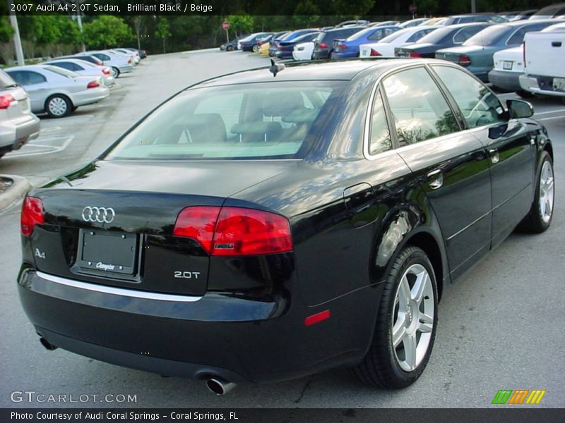 Brilliant Black / Beige 2007 Audi A4 2.0T Sedan