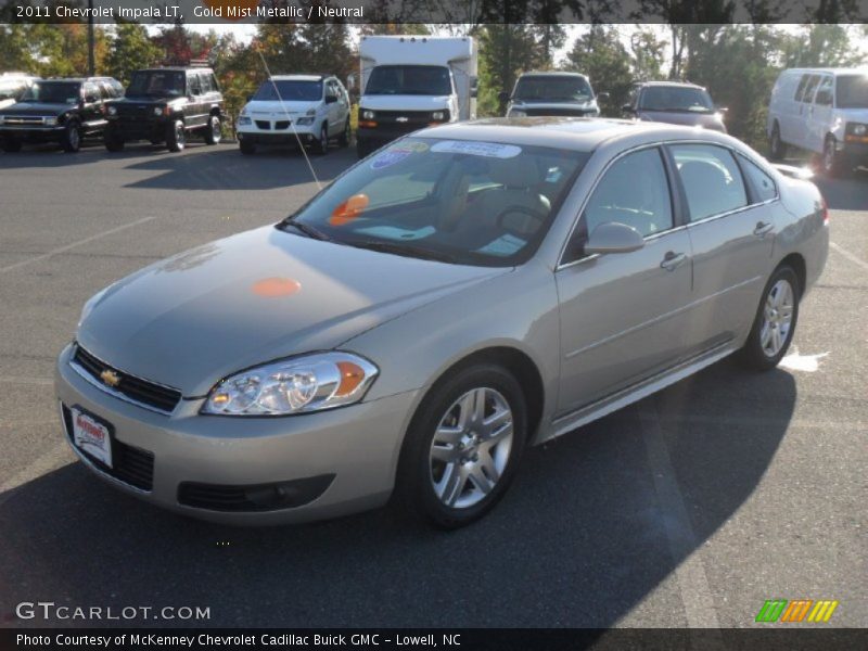 Gold Mist Metallic / Neutral 2011 Chevrolet Impala LT