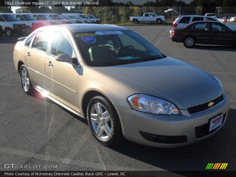 Gold Mist Metallic / Neutral 2011 Chevrolet Impala LT