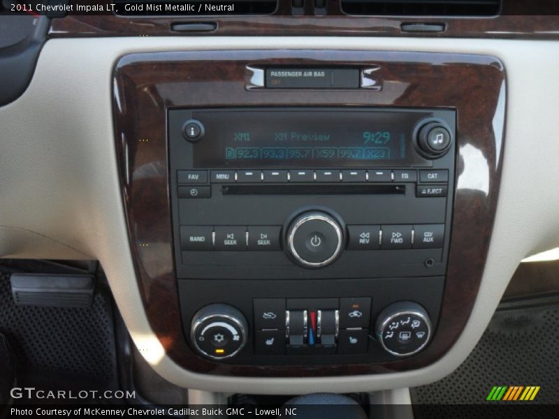 Gold Mist Metallic / Neutral 2011 Chevrolet Impala LT