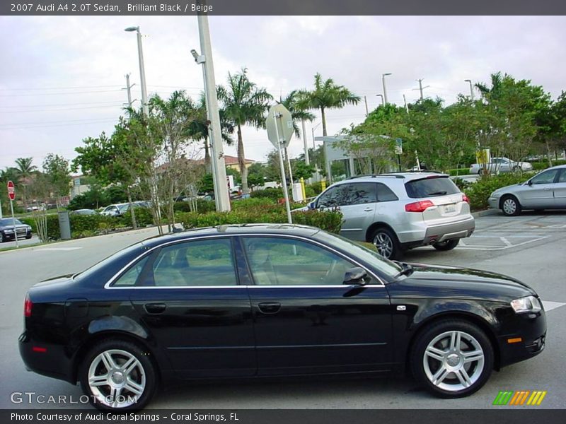 Brilliant Black / Beige 2007 Audi A4 2.0T Sedan