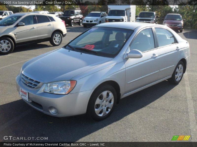 Clear Silver / Gray 2005 Kia Spectra LX Sedan