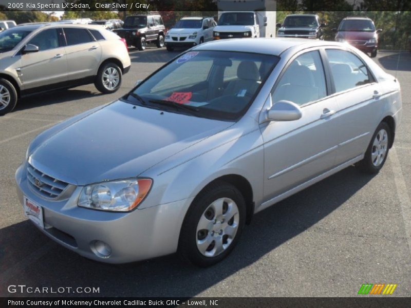 Clear Silver / Gray 2005 Kia Spectra LX Sedan