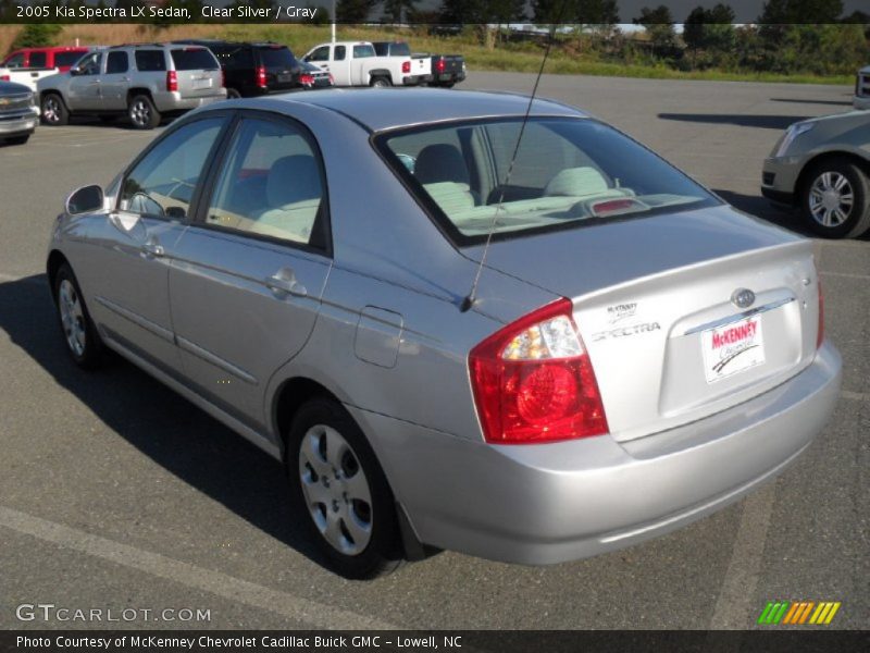 Clear Silver / Gray 2005 Kia Spectra LX Sedan