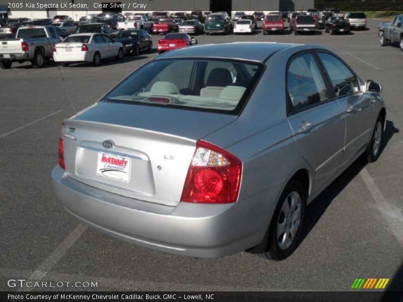 Clear Silver / Gray 2005 Kia Spectra LX Sedan