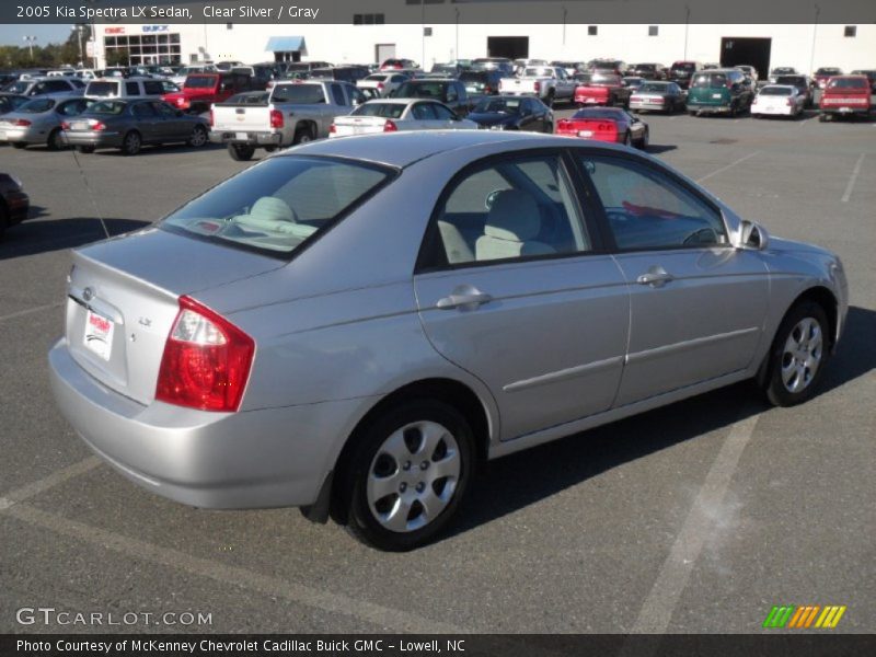 Clear Silver / Gray 2005 Kia Spectra LX Sedan