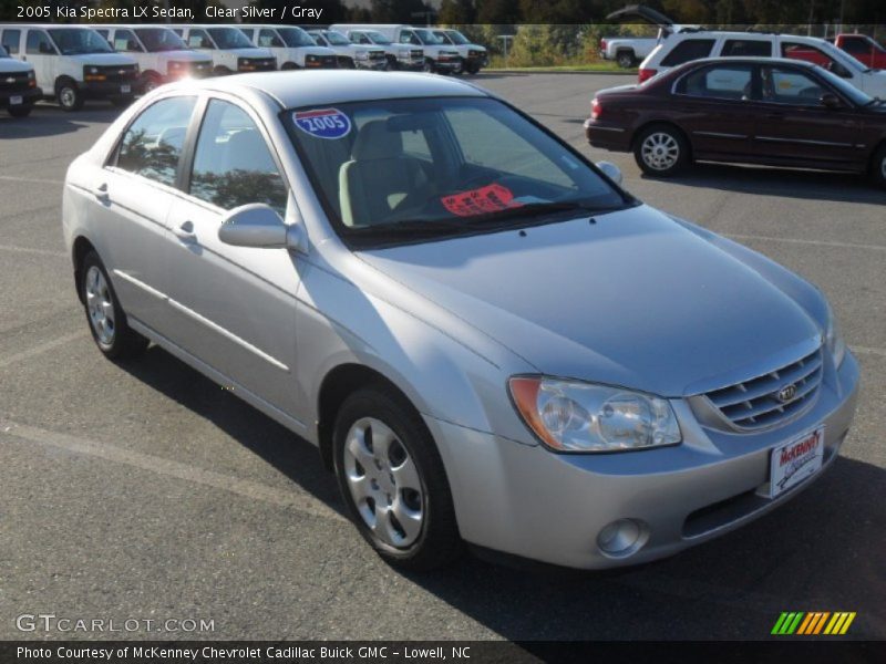 Clear Silver / Gray 2005 Kia Spectra LX Sedan