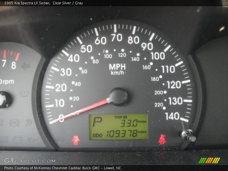 Clear Silver / Gray 2005 Kia Spectra LX Sedan