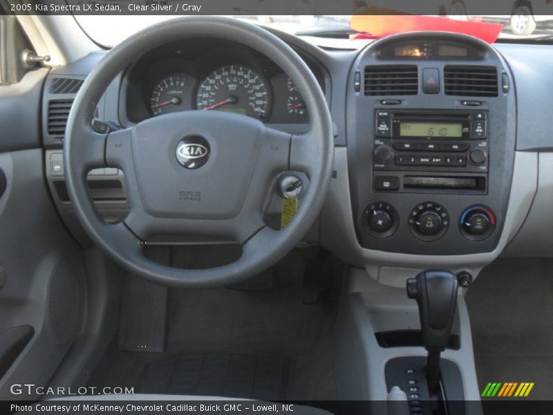 Clear Silver / Gray 2005 Kia Spectra LX Sedan