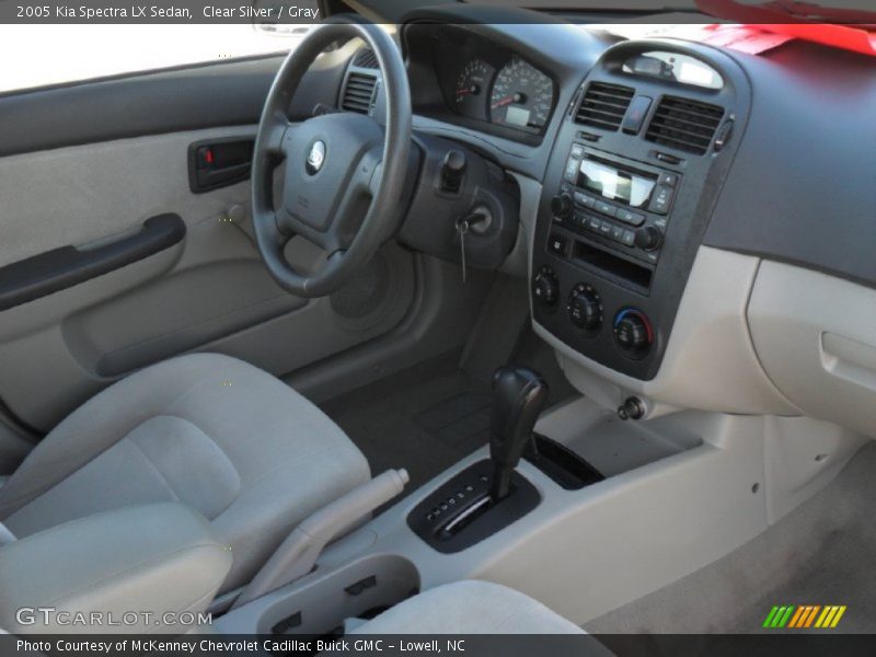Clear Silver / Gray 2005 Kia Spectra LX Sedan
