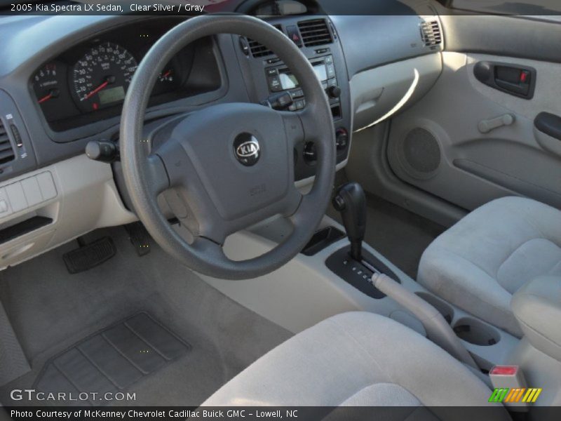 Clear Silver / Gray 2005 Kia Spectra LX Sedan