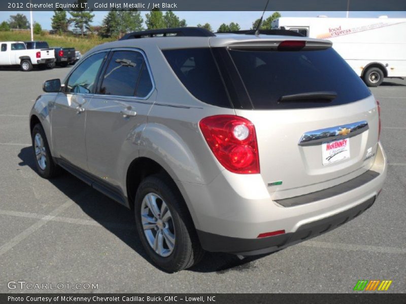 Gold Mist Metallic / Jet Black 2012 Chevrolet Equinox LT