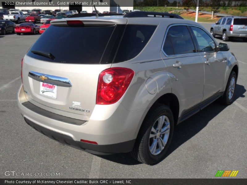 Gold Mist Metallic / Jet Black 2012 Chevrolet Equinox LT