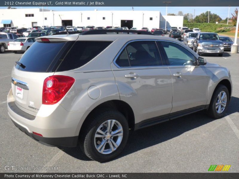 Gold Mist Metallic / Jet Black 2012 Chevrolet Equinox LT