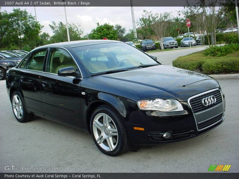 Brilliant Black / Beige 2007 Audi A4 2.0T Sedan