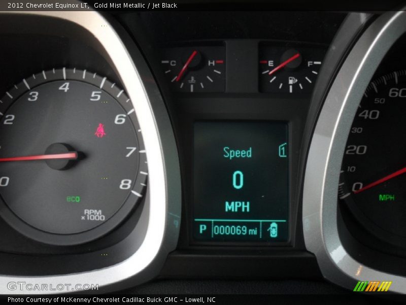 Gold Mist Metallic / Jet Black 2012 Chevrolet Equinox LT