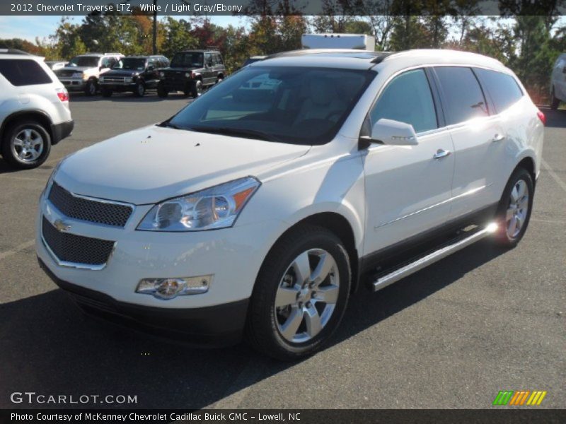 White / Light Gray/Ebony 2012 Chevrolet Traverse LTZ
