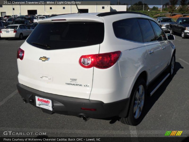 White / Light Gray/Ebony 2012 Chevrolet Traverse LTZ