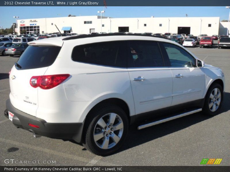 White / Light Gray/Ebony 2012 Chevrolet Traverse LTZ