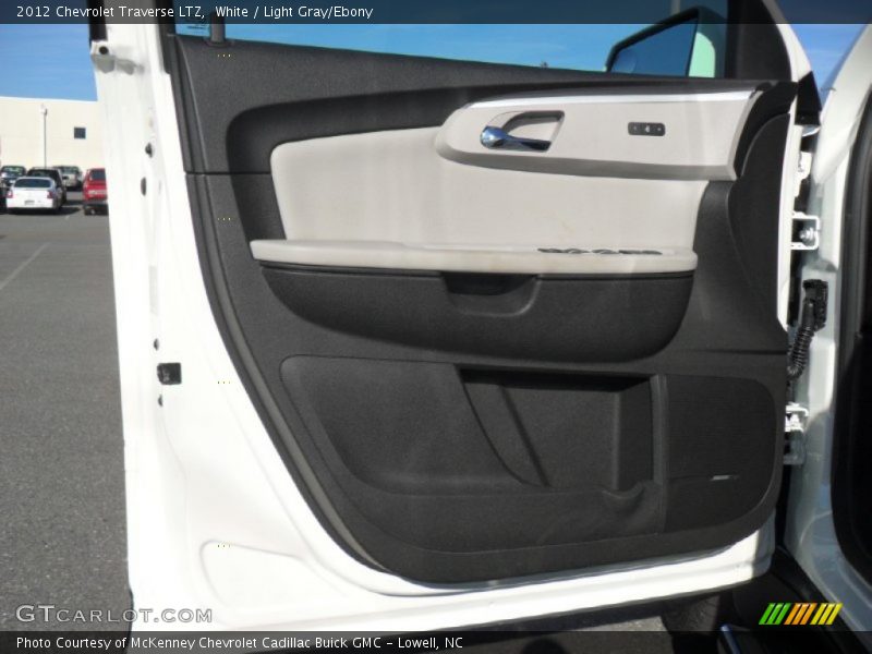 White / Light Gray/Ebony 2012 Chevrolet Traverse LTZ