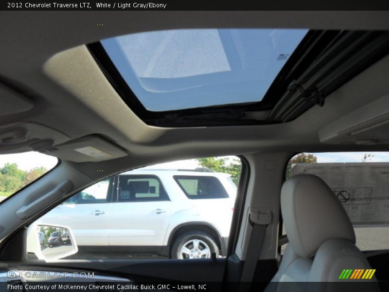 White / Light Gray/Ebony 2012 Chevrolet Traverse LTZ
