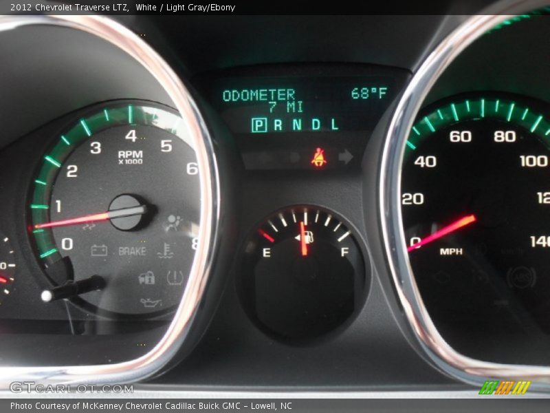 White / Light Gray/Ebony 2012 Chevrolet Traverse LTZ