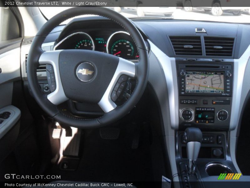 White / Light Gray/Ebony 2012 Chevrolet Traverse LTZ