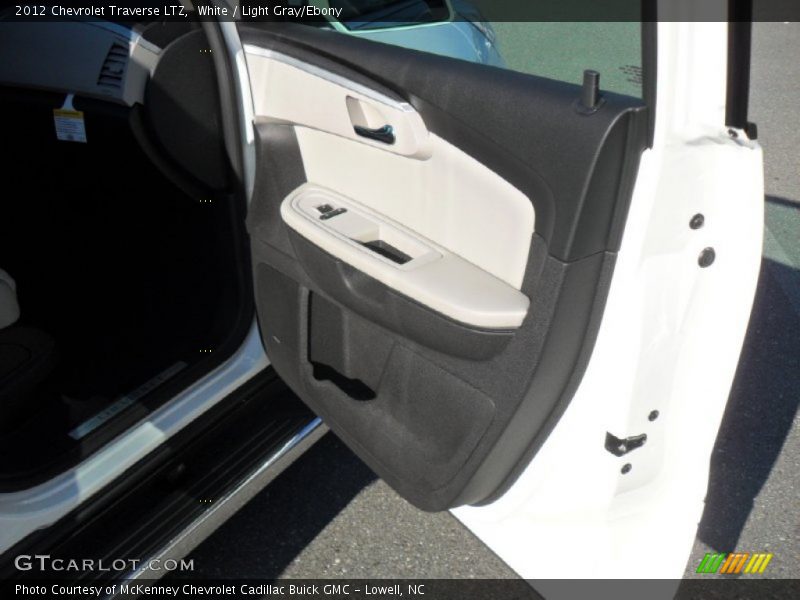 White / Light Gray/Ebony 2012 Chevrolet Traverse LTZ