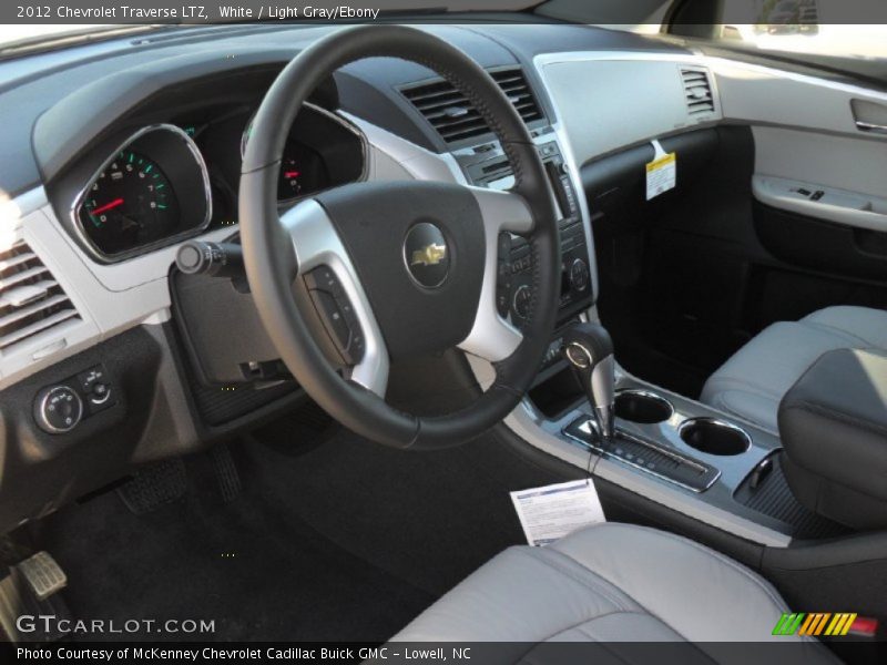 White / Light Gray/Ebony 2012 Chevrolet Traverse LTZ