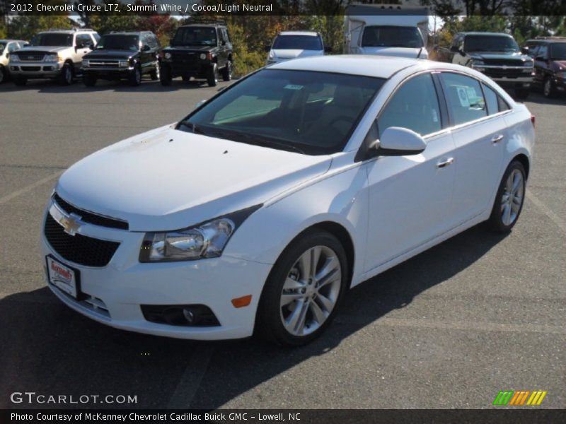 Summit White / Cocoa/Light Neutral 2012 Chevrolet Cruze LTZ