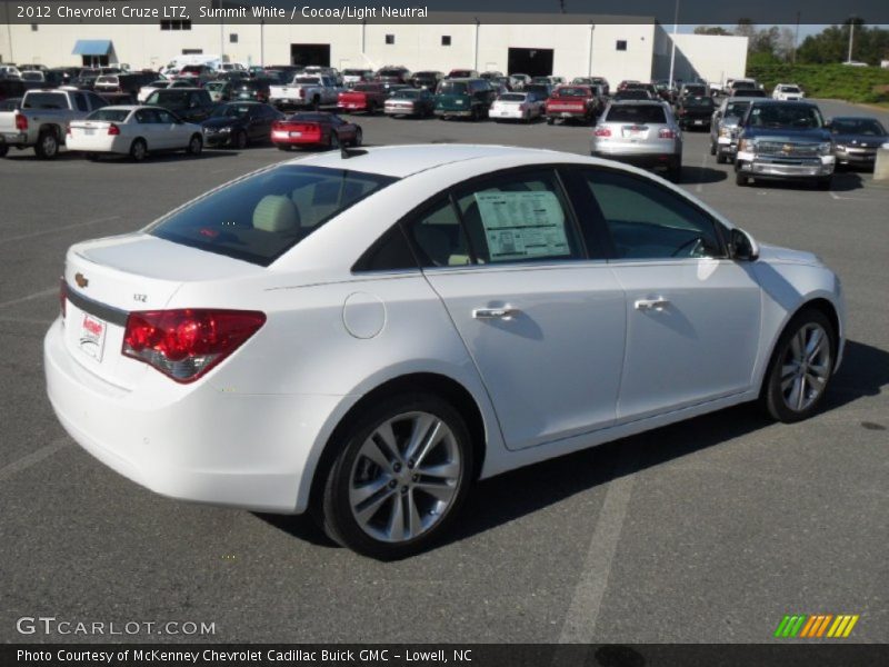 Summit White / Cocoa/Light Neutral 2012 Chevrolet Cruze LTZ