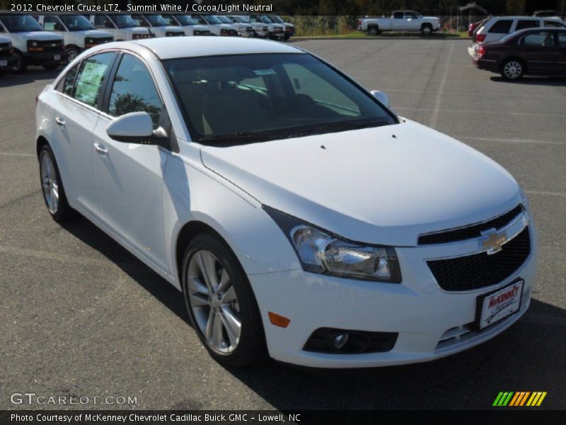 Summit White / Cocoa/Light Neutral 2012 Chevrolet Cruze LTZ