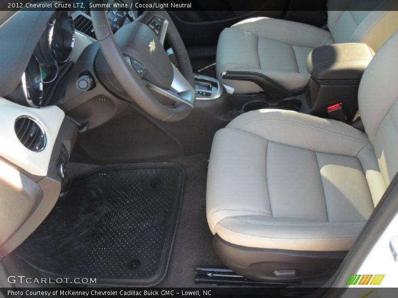 Summit White / Cocoa/Light Neutral 2012 Chevrolet Cruze LTZ