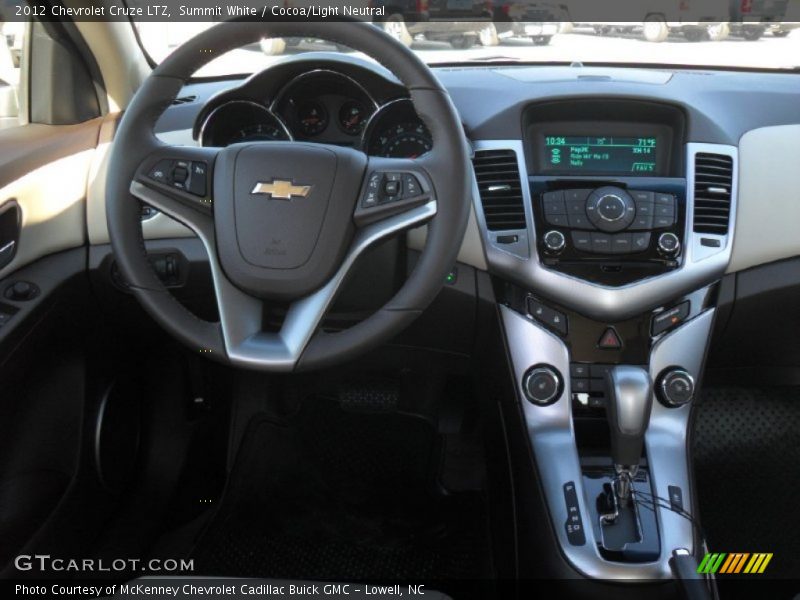 Summit White / Cocoa/Light Neutral 2012 Chevrolet Cruze LTZ