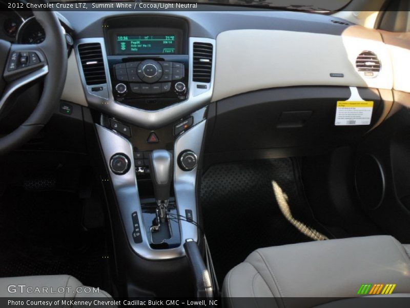Summit White / Cocoa/Light Neutral 2012 Chevrolet Cruze LTZ