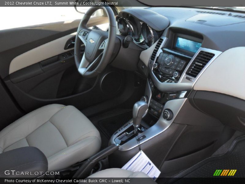 Summit White / Cocoa/Light Neutral 2012 Chevrolet Cruze LTZ