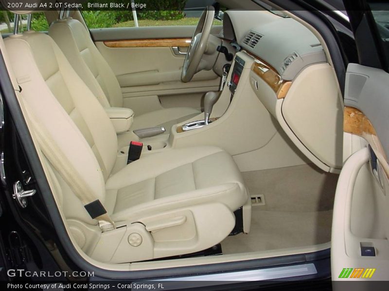 Brilliant Black / Beige 2007 Audi A4 2.0T Sedan