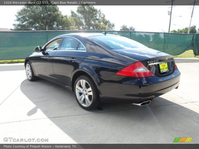 Capri Blue Metallic / Cashmere 2009 Mercedes-Benz CLS 550