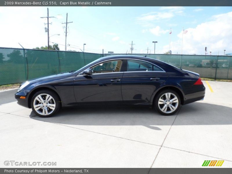 Capri Blue Metallic / Cashmere 2009 Mercedes-Benz CLS 550