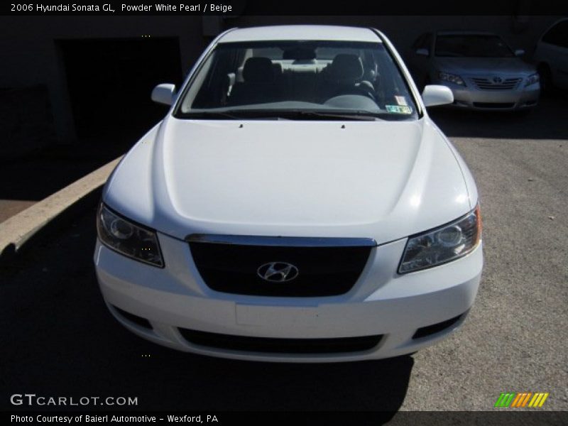 Powder White Pearl / Beige 2006 Hyundai Sonata GL