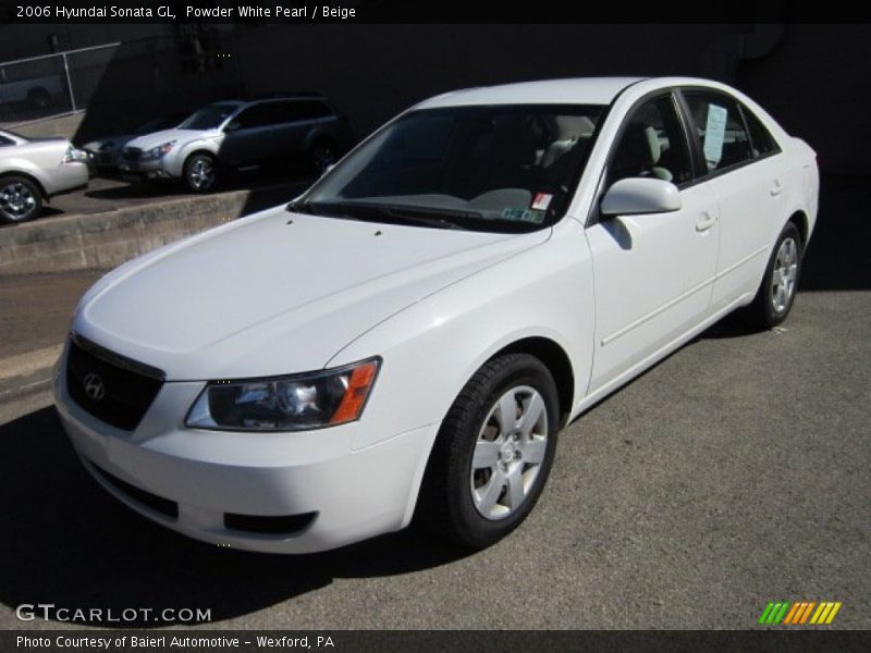 Powder White Pearl / Beige 2006 Hyundai Sonata GL