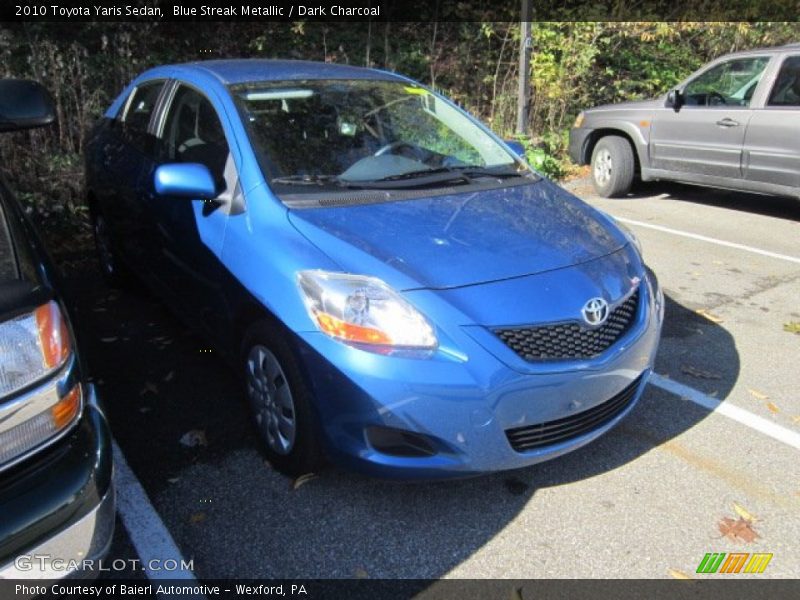 Blue Streak Metallic / Dark Charcoal 2010 Toyota Yaris Sedan