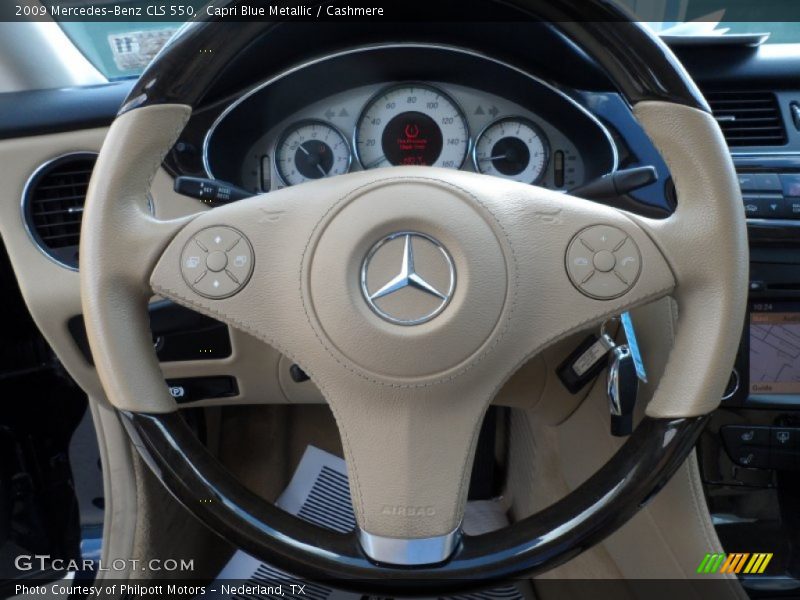 Capri Blue Metallic / Cashmere 2009 Mercedes-Benz CLS 550