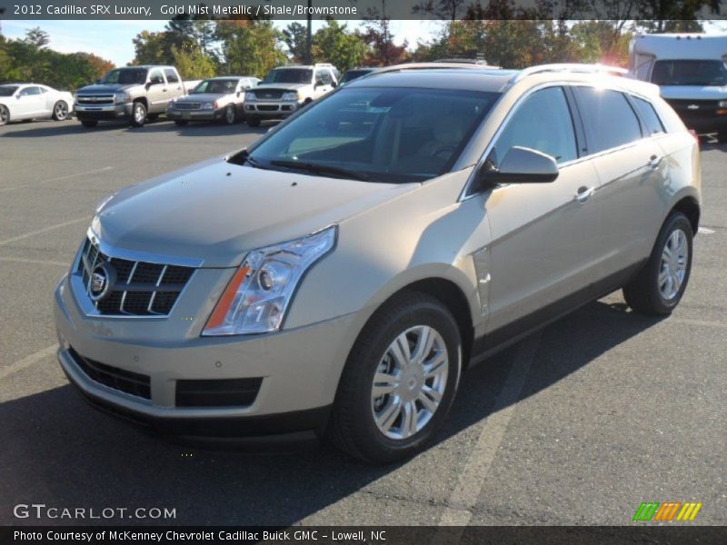 Gold Mist Metallic / Shale/Brownstone 2012 Cadillac SRX Luxury