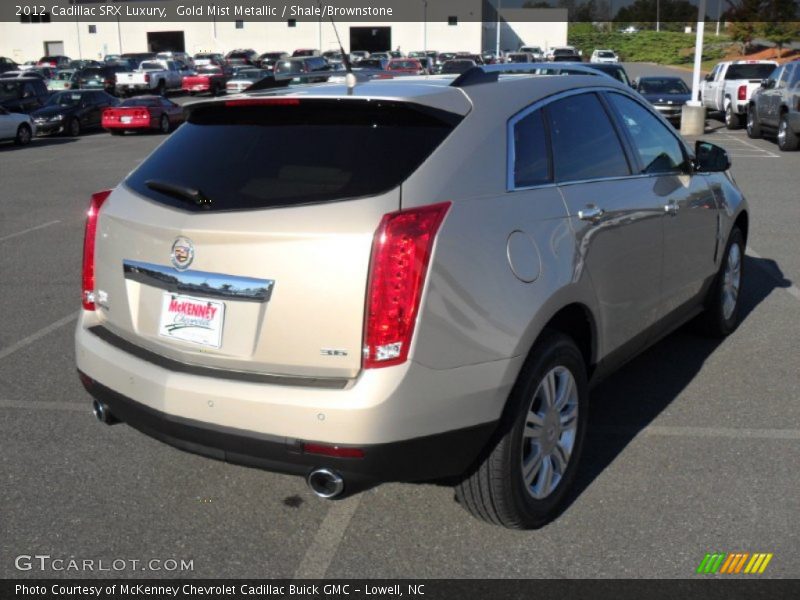 Gold Mist Metallic / Shale/Brownstone 2012 Cadillac SRX Luxury