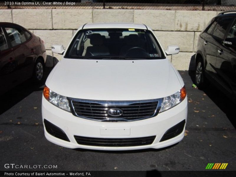 Clear White / Beige 2010 Kia Optima LX
