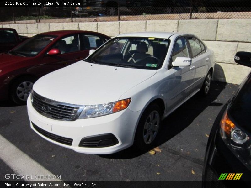 Clear White / Beige 2010 Kia Optima LX
