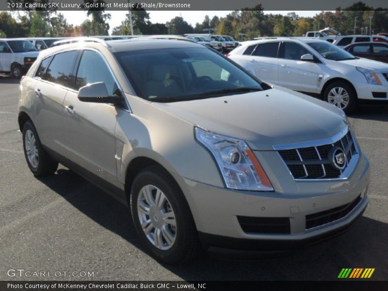 Gold Mist Metallic / Shale/Brownstone 2012 Cadillac SRX Luxury