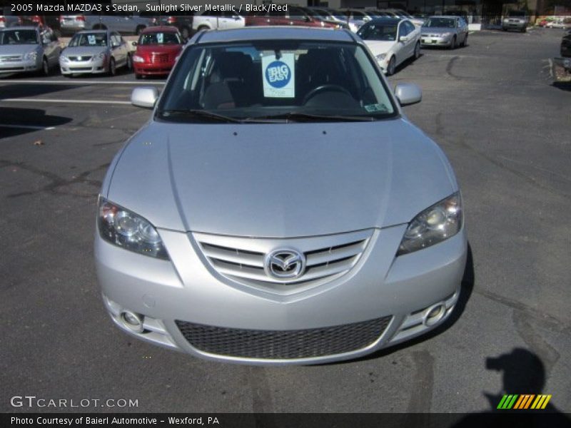 Sunlight Silver Metallic / Black/Red 2005 Mazda MAZDA3 s Sedan