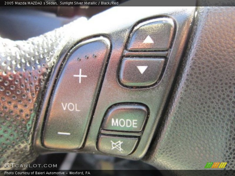 Sunlight Silver Metallic / Black/Red 2005 Mazda MAZDA3 s Sedan